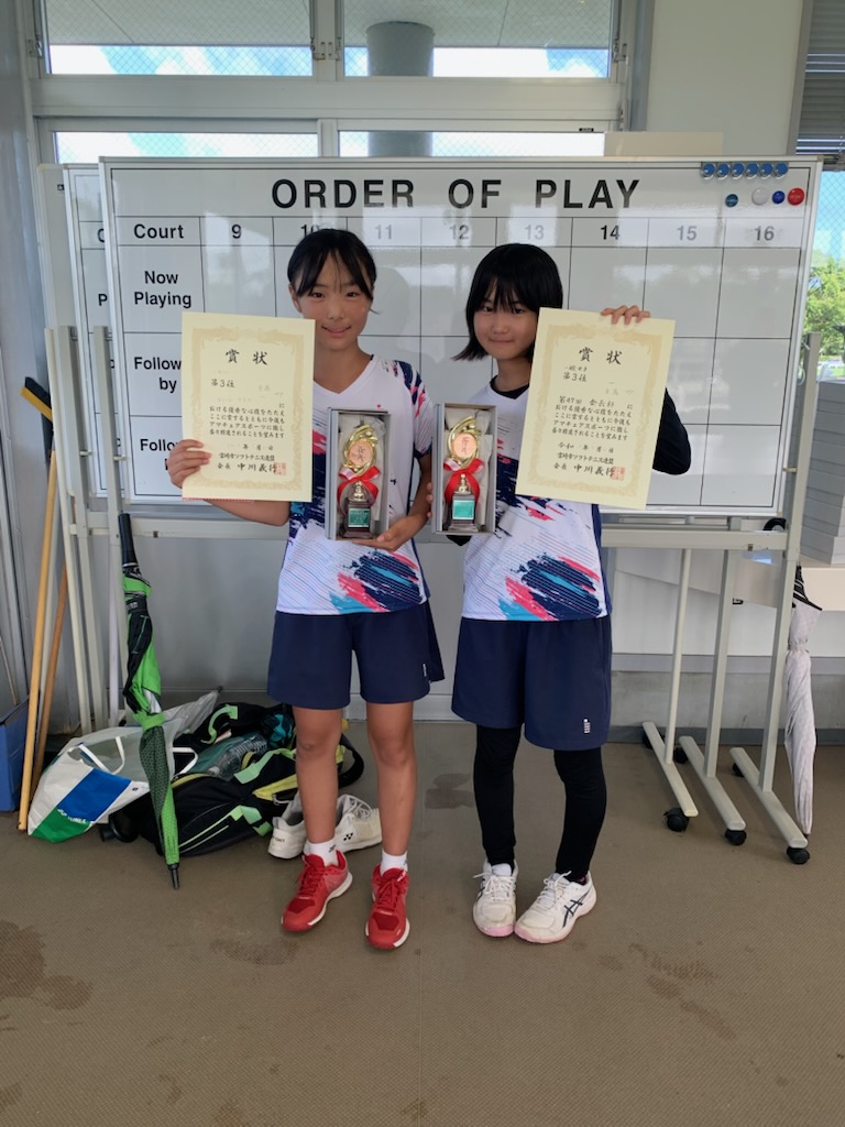 女子 3位 一・日髙ペア(清武ジュニア)