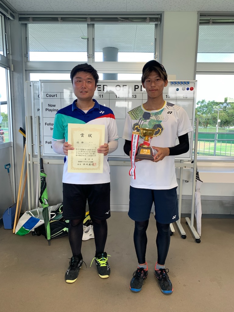 男子 優勝 山口・津曲ペア(宮大・スマッシュイグチ)