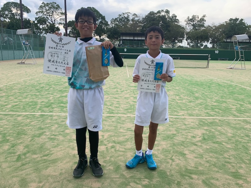 小学生A 2位 荒川・橋口ペア(宮崎ジュニア)