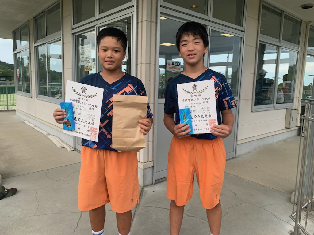 1年生 3位 川畑・川越ペア(清武中)