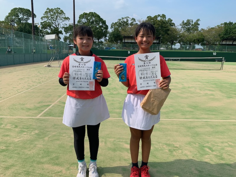 小学生A 2位 惠良・長友ペア(宮崎フェニックスSTC)