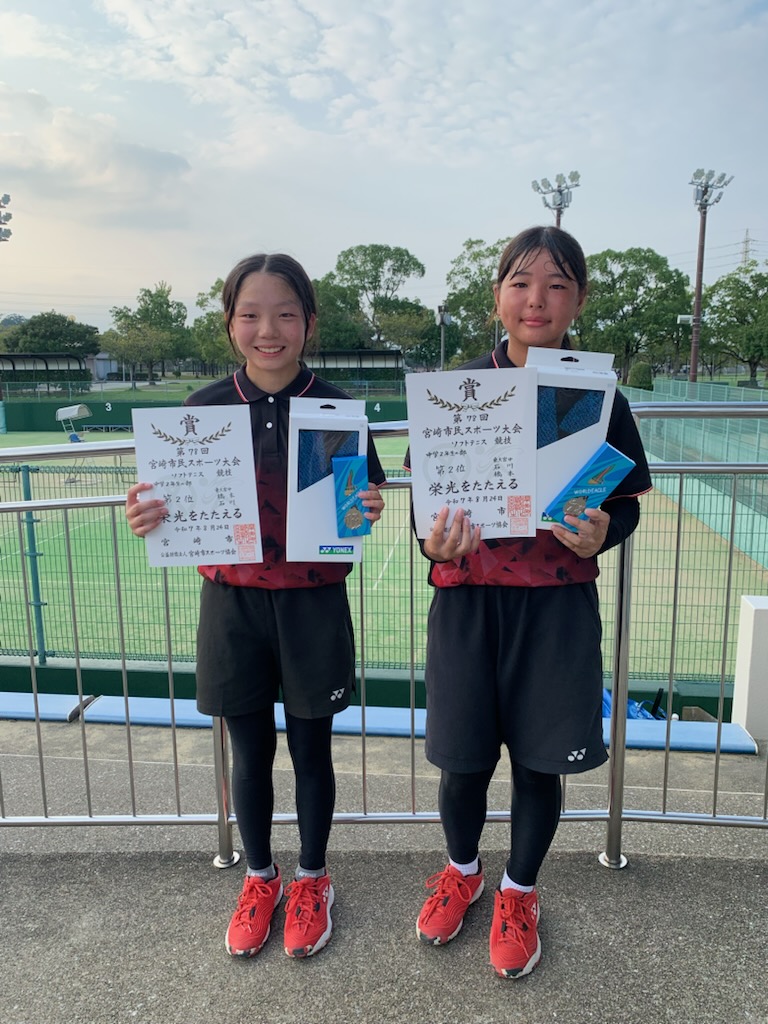 2年生 2位 橋本・石川ペア(東大宮中)