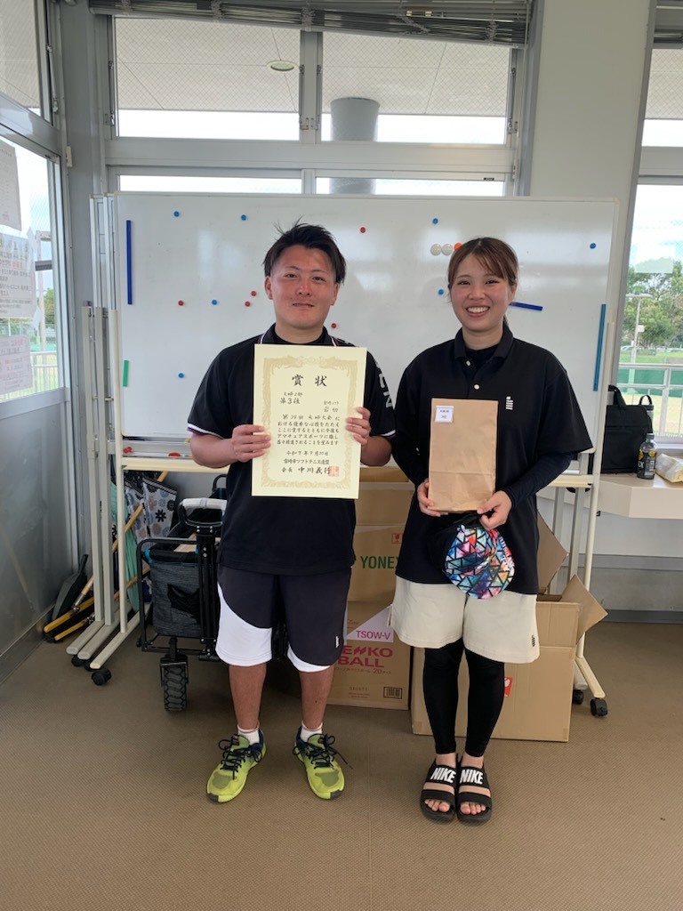 夫婦２部　３位 岩切ペア（宮崎ソフト）