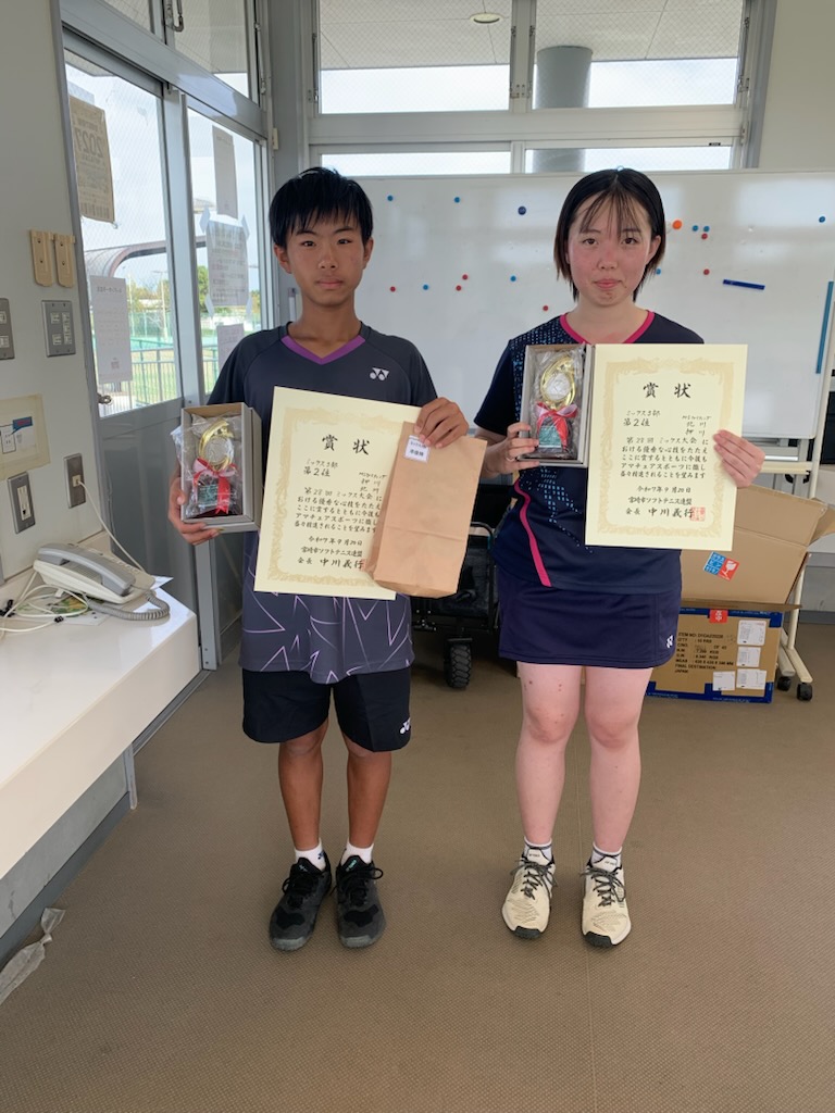 ミックス３部　２位 北川・押川ペア（MSファイティング）