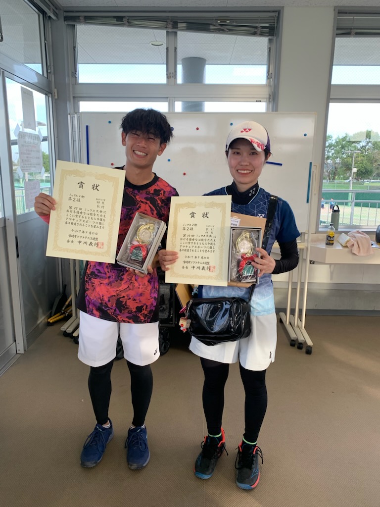 ミックス２部　２位 家村・相良ペア（ひぽくらてす）