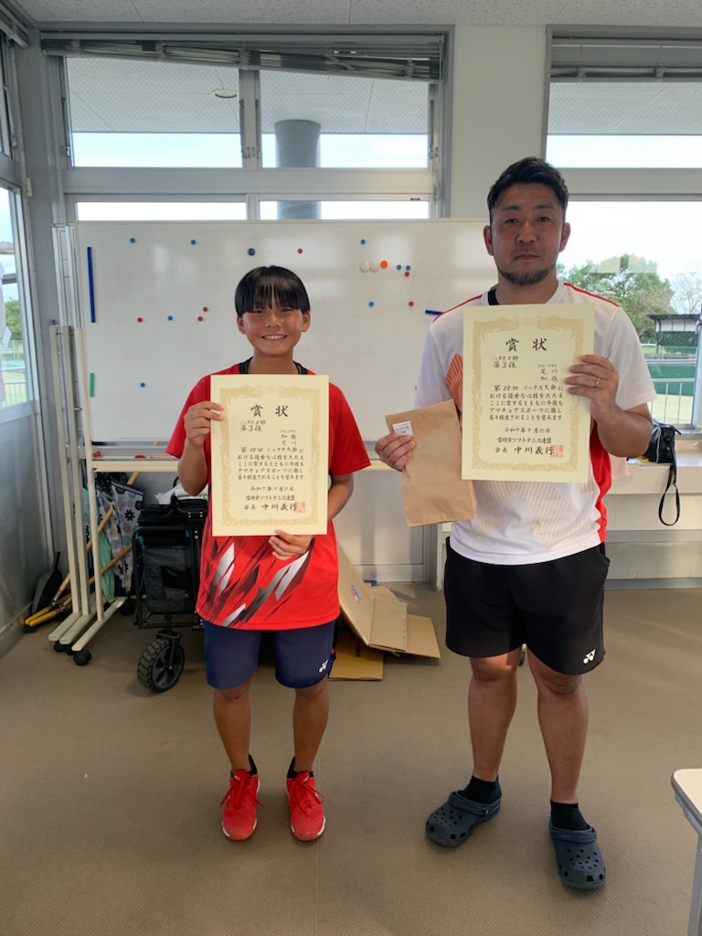 ミックス２部　３位 加藤・小川ペア（ブルースカイ）