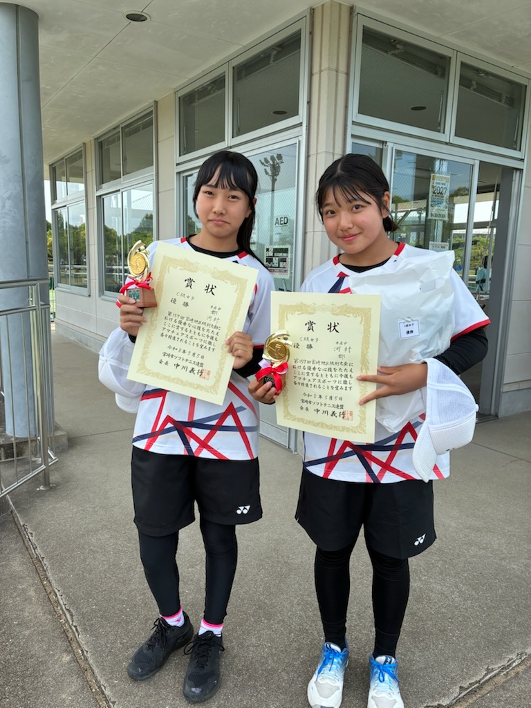 C級女子　優勝 河村・郡ペア（本庄中）