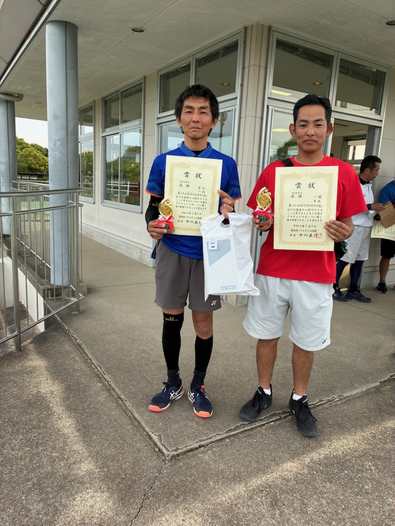 B級男子　優勝 曽我・川越ペア（JA宮崎）