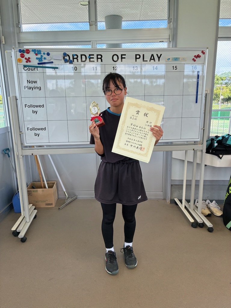 一般女子　２位 仁田脇・岡村ペア（檍中）