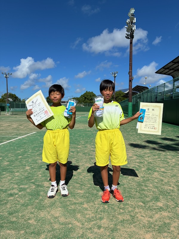 小学生男子Bの部 準優勝 松浦・湯淺ペア（清武ジュニア）